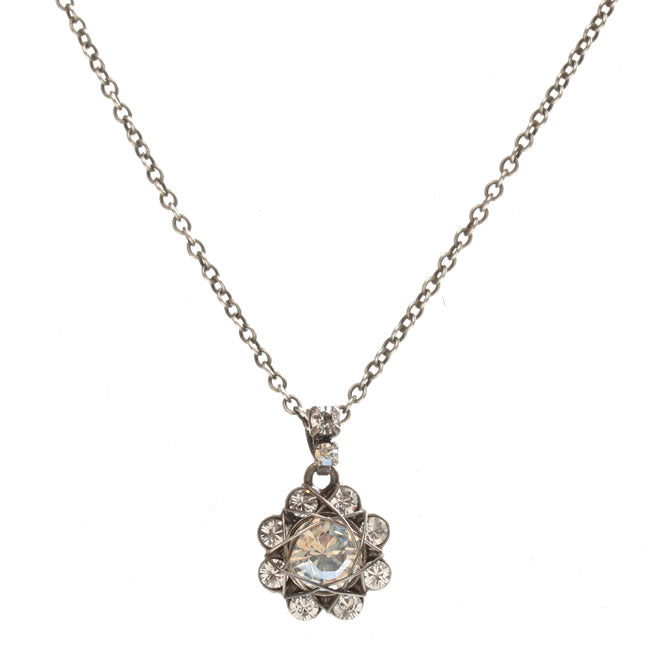 Konplott, 70's Circles Pretty Little Pendant, Crystal/Silver