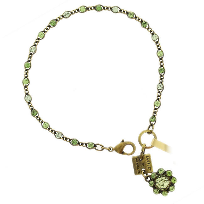 Konplott, 70's Circles Pretty Bracelet, Pale Green/Gold