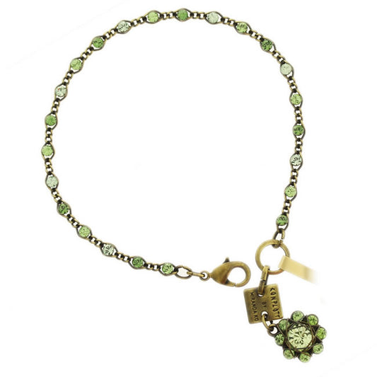 Konplott, 70's Circles Pretty Bracelet, Pale Green/Gold