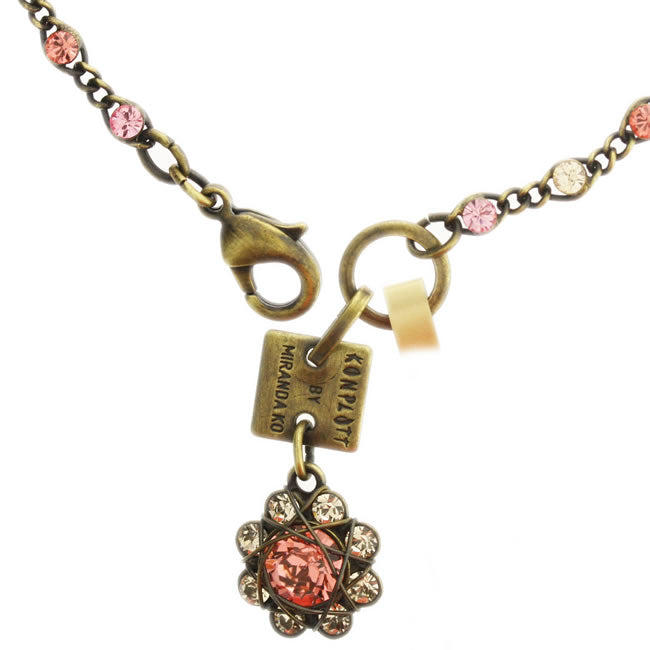 Konplott, 70's Circles Pretty Bracelet, Rose/Crystal/Gold