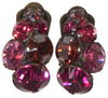 Konplott, Petit Glamour Clip On Earrings, Deep Pink/Gold