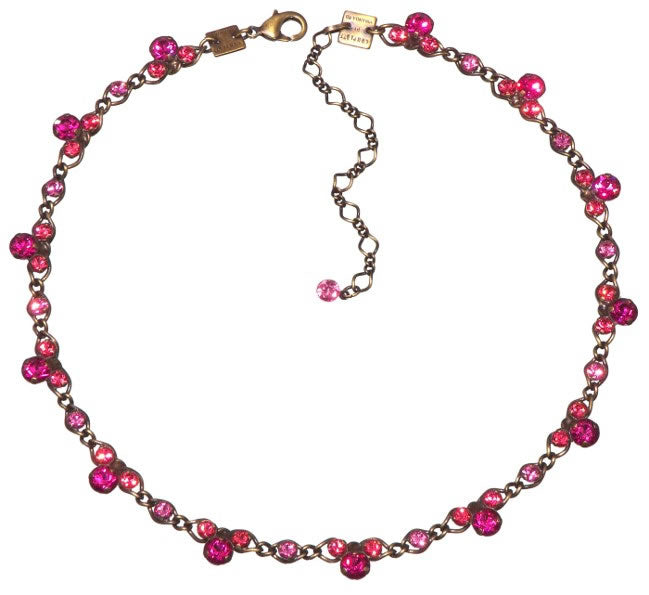 Konplott, Disco Star Enchanting All Round Necklace, Deep Pink/Gold
