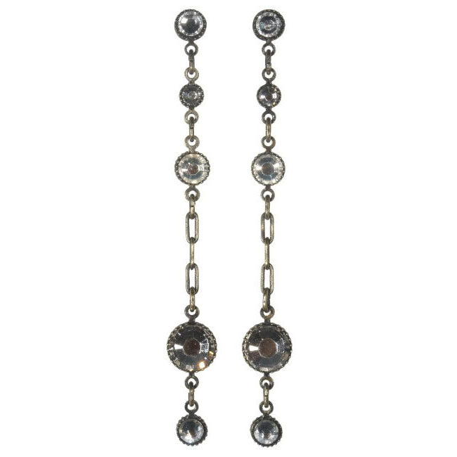 Konplott, Waterfalls Single Drop Earrings, Crystal/Gold