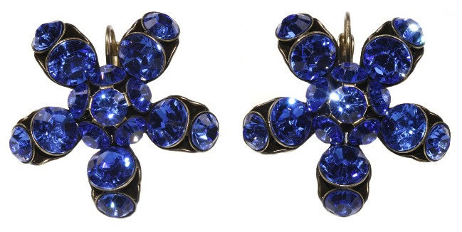 Konplott, Disco Star Flamboyant Hook Earrings, Electric Blue/Gold