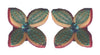 Konplott, Brit Chic Flower Stud Earrings, Blue/Green/Gold