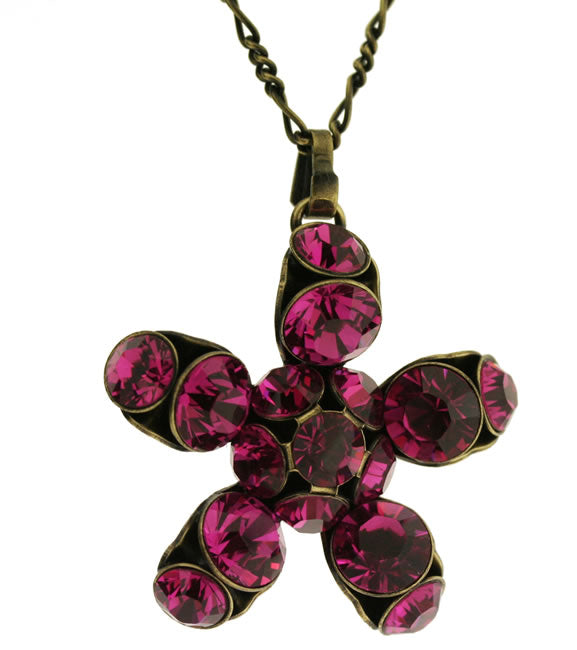 Konplott, Disco Star Dazzling Pendant, Deep Pink/Gold