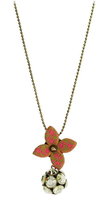 Konplott, Brit Chic Long Pendant, Pink/Green/Gold