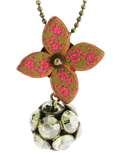 Konplott, Brit Chic Long Pendant, Pink/Green/Gold