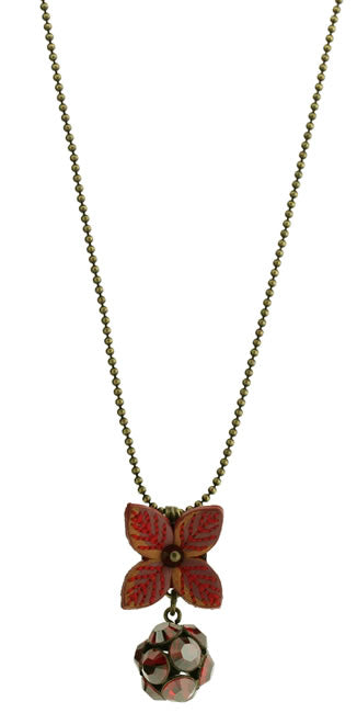 Konplott, Brit Chic Long Pendant, Red/Gold