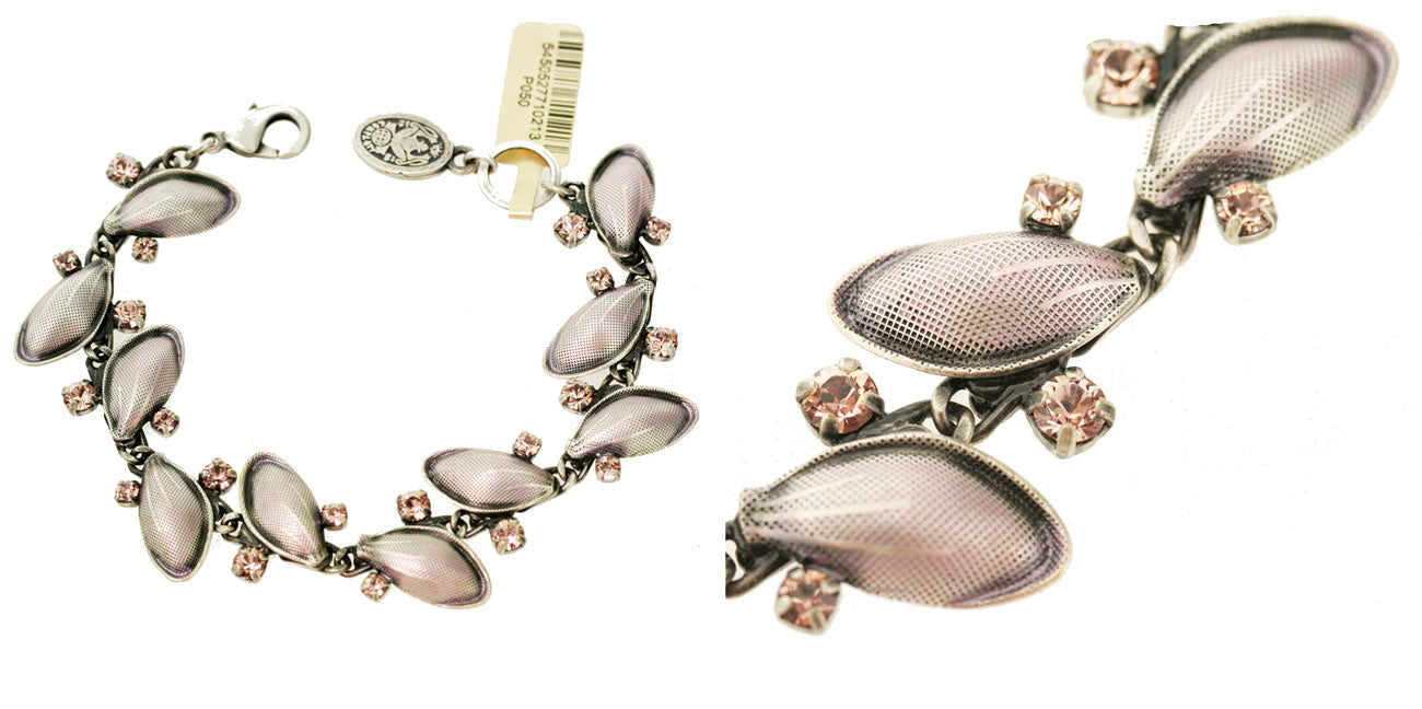 Konplott, Blossoms of the Past All Around Blossoms Bracelet, Pinky Lilac/Silver