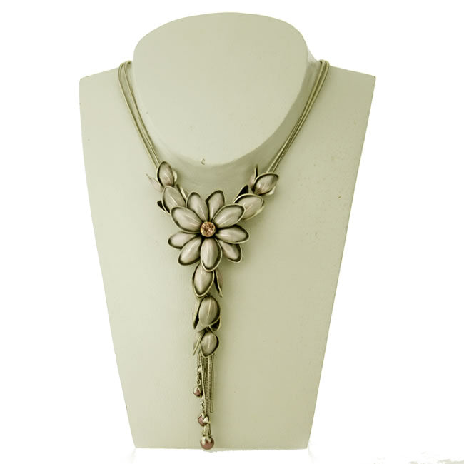 Konplott, Blossoms of the Past Flower Blossoms Pendant, Pinky Lilac/Silver