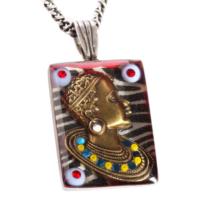 Konplott, Souvenir D Afrique Long Pendant, Multi/Silver