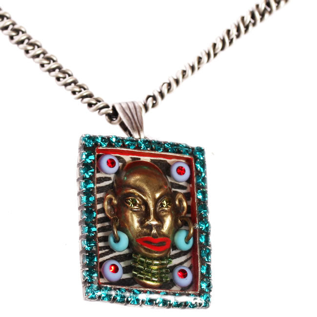 Konplott, Souvenir D Afrique Substantial Pendant, Multi/Silver