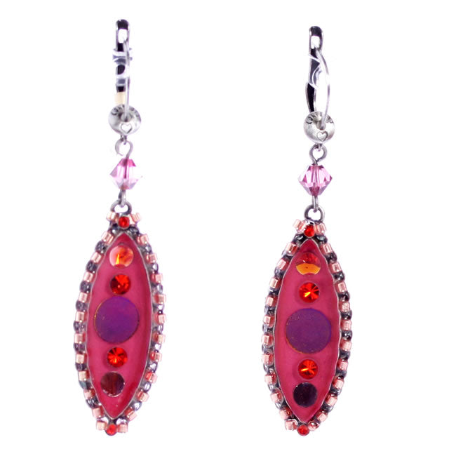 Konplott, Souvenir D Afrique Drop Earrings, Pink/Silver