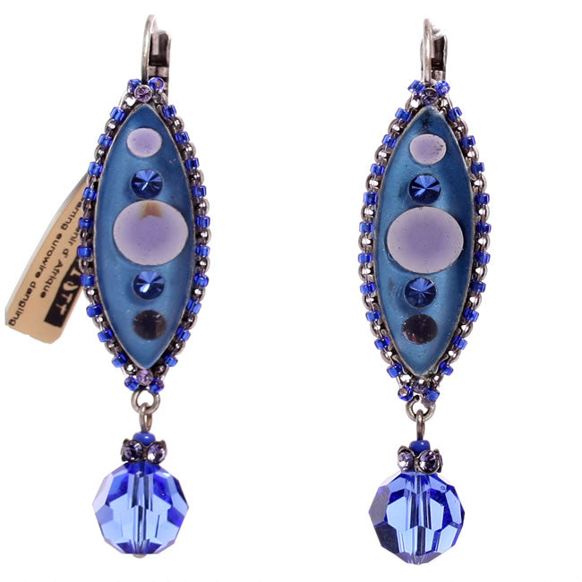 Konplott, Souvenir D Afrique Drop Earrings, Blue/Silver