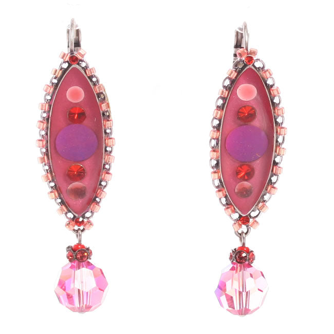 Konplott, Souvenir D Afrique Drop Earrings, Pink/Silver