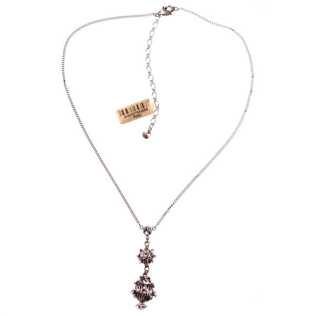 Konplott, Oriental Architecture Drop Necklace, Crystal/Silver