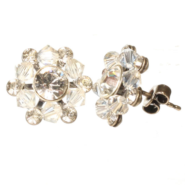 Konplott, Dutchess Stud Earrings, Crystal Auora/Silver