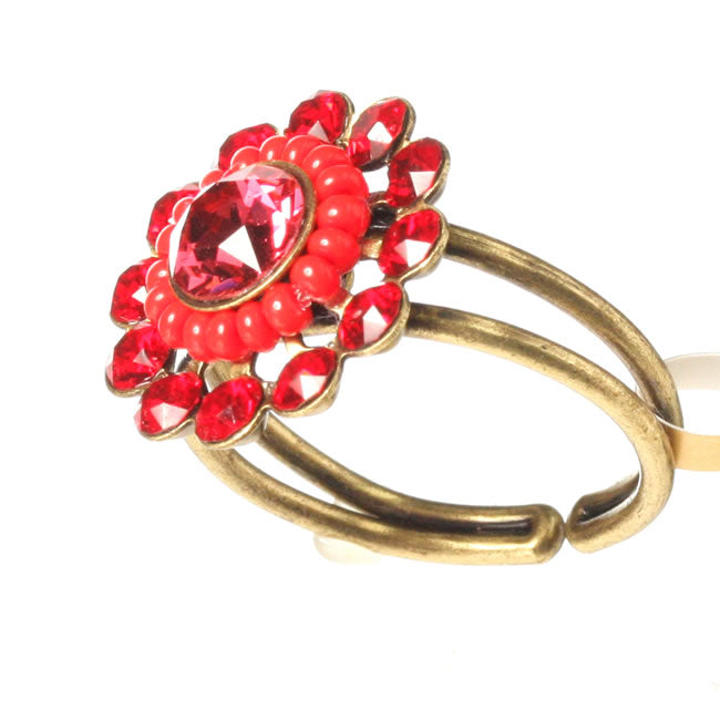 Ring, Red/Pink/Gold