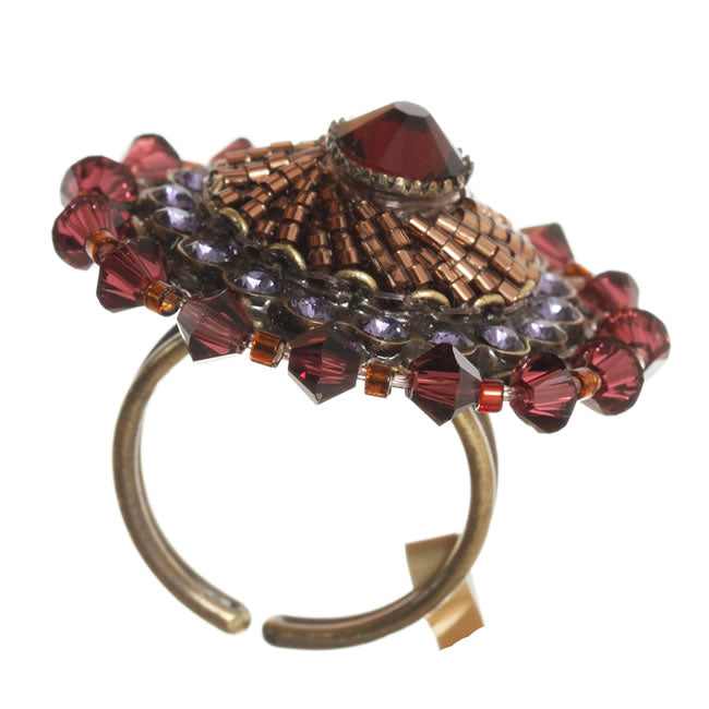 Konplott, African Glam Ring, Purple/Multi/Gold