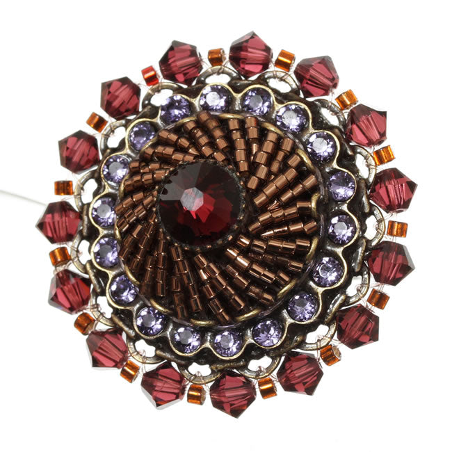Konplott, African Glam Ring, Purple/Multi/Gold