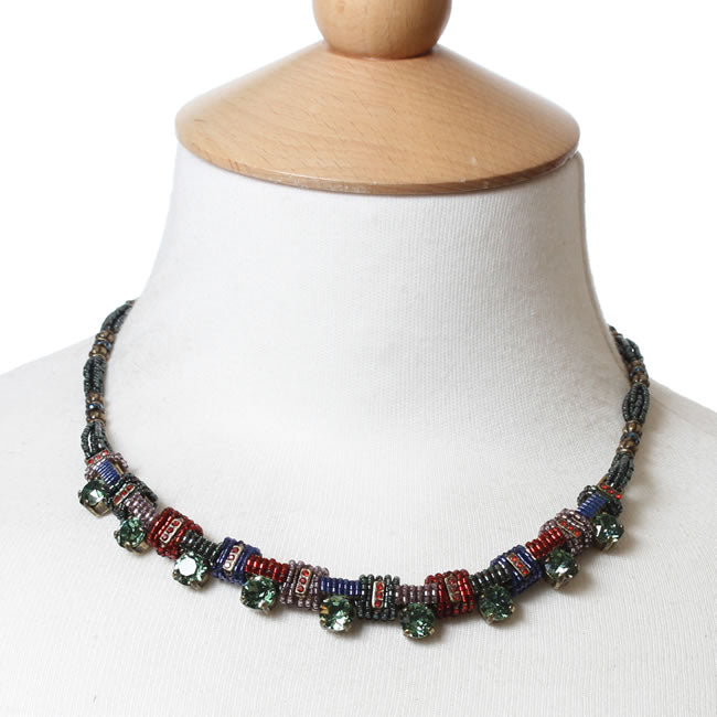 Konplott, African Glam Necklace, Green/Multi/Gold