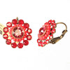 Konplott, Gipsy Sport French Hook Earrings, Red/Pink/Gold