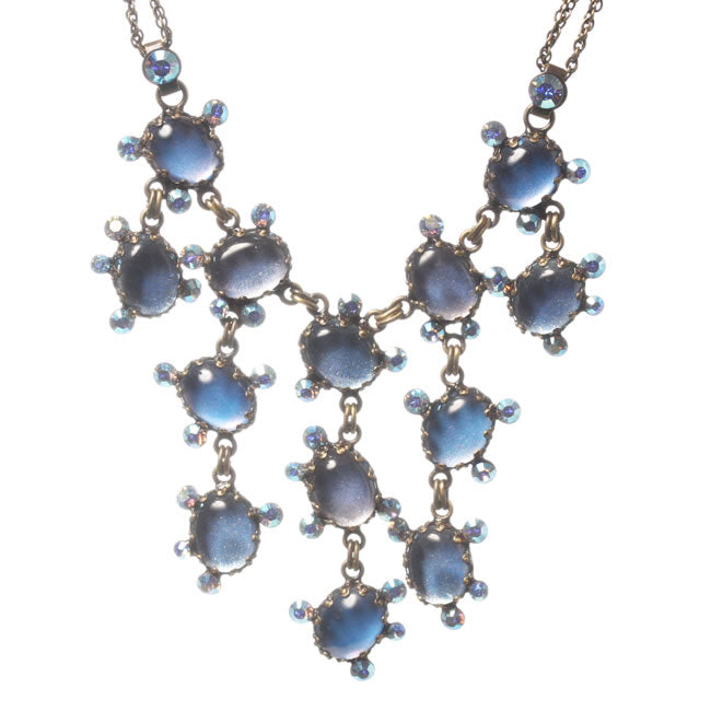 Konplott, Melody Drops Elaborate Necklace, Blue/Gold