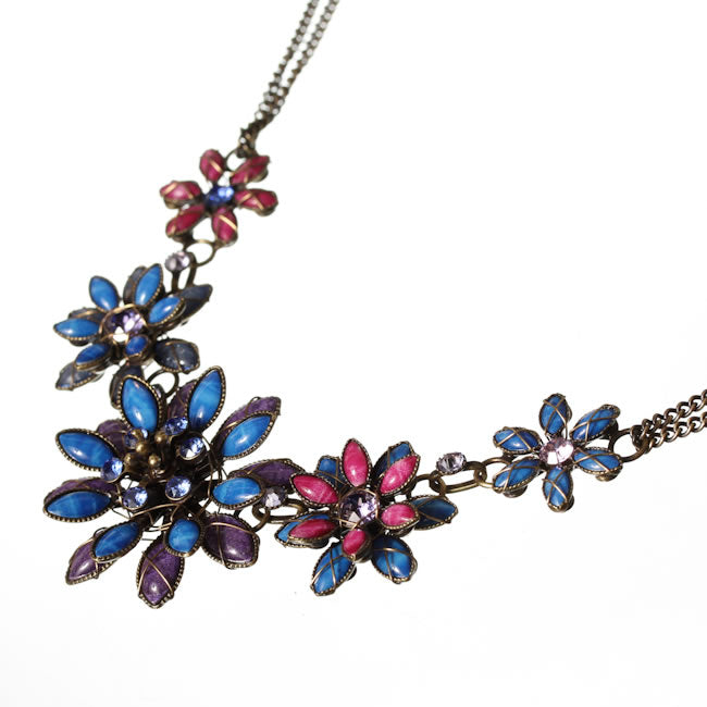 Konplott, Psychodahlia Necklace, Purple/Gold