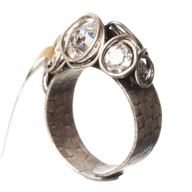 Konplott, Sparkle Twist Ring, Crystal/Silver