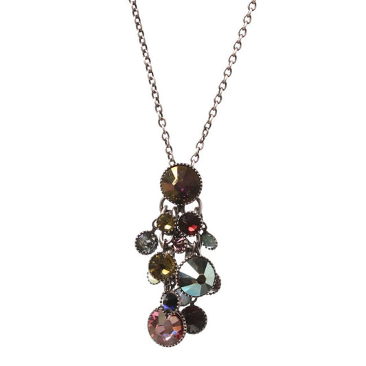 Konplott, Waterfalls Crystal Bunch Pendant Necklace, Multi/Silver