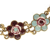 Michal Negrin Bracelet, Mint/Burgundy/Gold