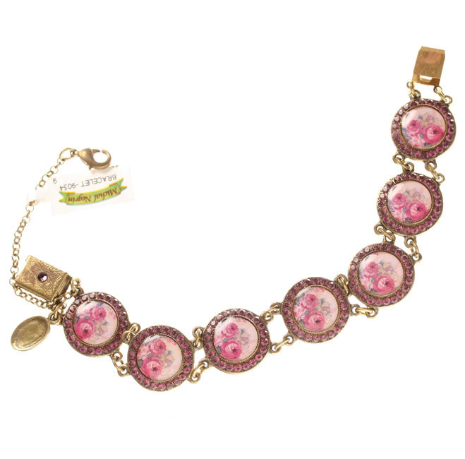 Michal Negrin Bracelet, Deep Pink/Gold