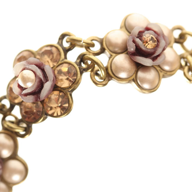 Michal Negrin Bracelet, Brown/Gold