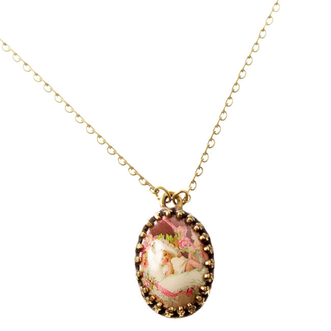 Michal Negrin Dome Shaped Pendant Necklace