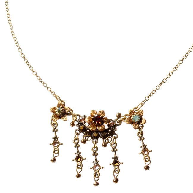 Michal Negrin Necklace, Brown Mix/Gold