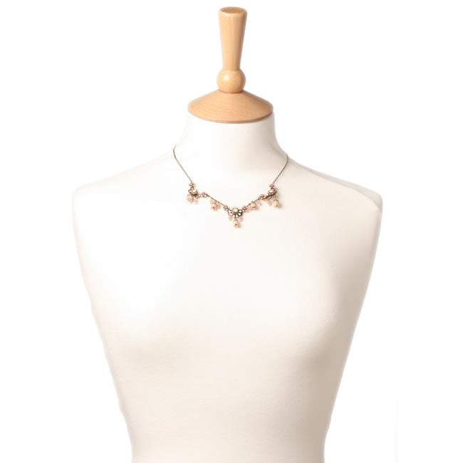 Michal Negrin Necklace, Pink/Gold