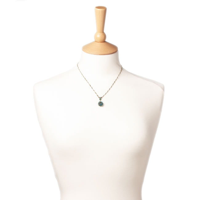 Michal Negrin Opening Locket Necklace, Turquoise/Multi/Gold