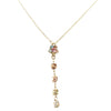 Michal Negrin Drop Pendant Necklace, Pastel/Brown/Multi/Gold