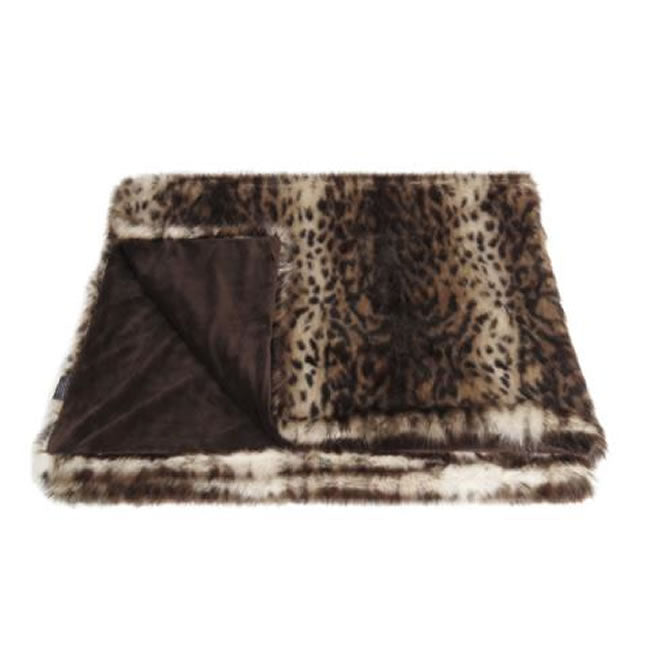 Faux Fur Comforter in Ocelot