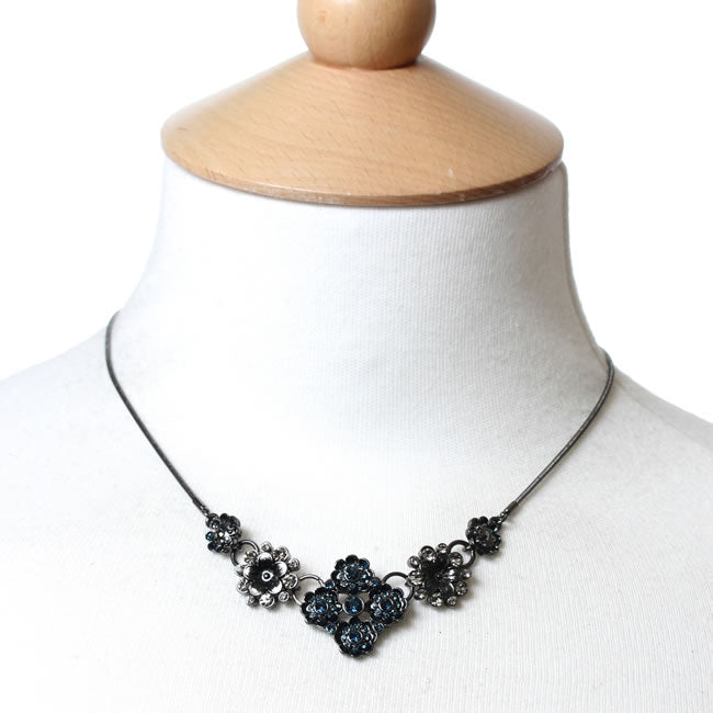 Pilgrim, Expectations Necklace, Blue/Hematite