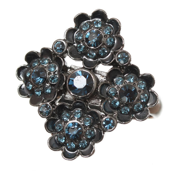 Pilgrim, Expectations, Adjustable Ring in Blue/Hematite