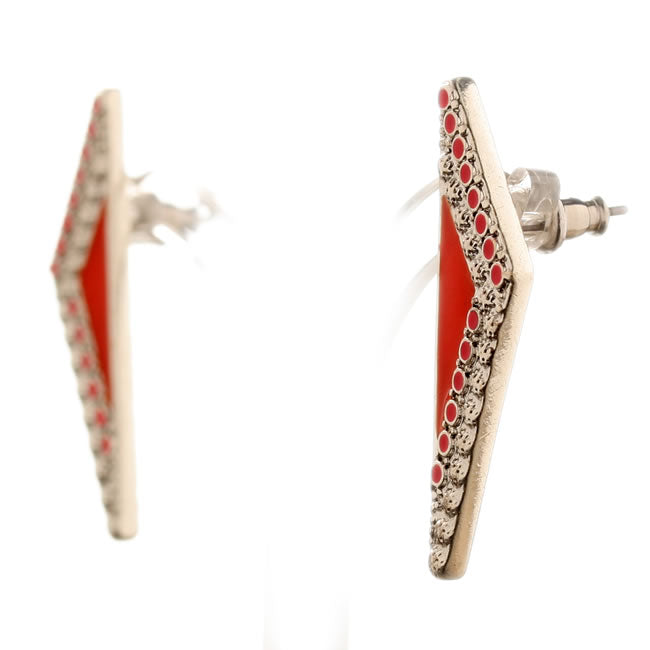 Pilgrim Vitality Karma Drop Earrings Pink/Silver