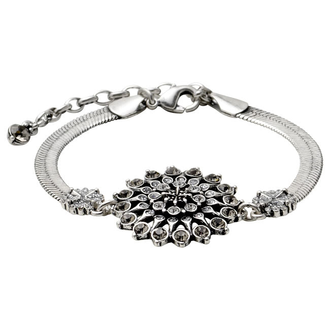 Pilgrim, First Lady Bracelet, Silver Plated, Grey