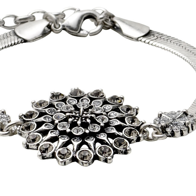 Pilgrim, First Lady Bracelet, Silver Plated, Grey