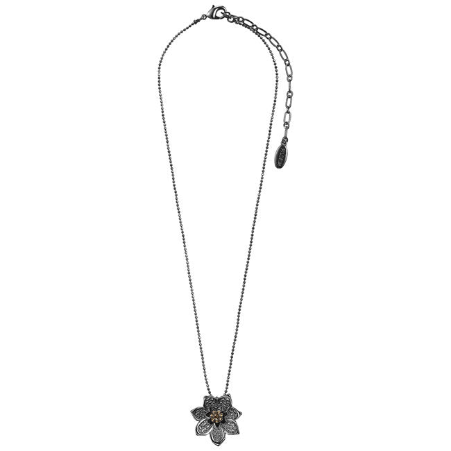 Pilgrim Winter Harmony Pendant Necklace, Grey/Hematite