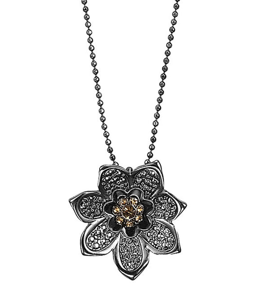 Pilgrim Winter Harmony Pendant Necklace, Grey/Hematite