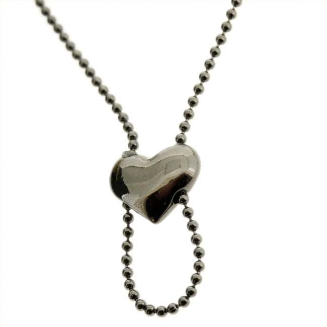 Pilgrim Charms, Heart Necklace for your Charms, Hematite