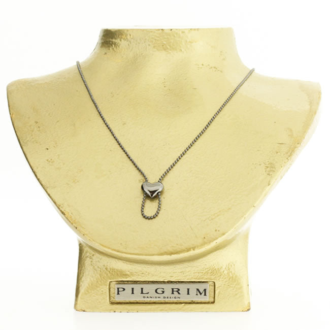 Pilgrim Charms, Heart Necklace for your Charms, Hematite