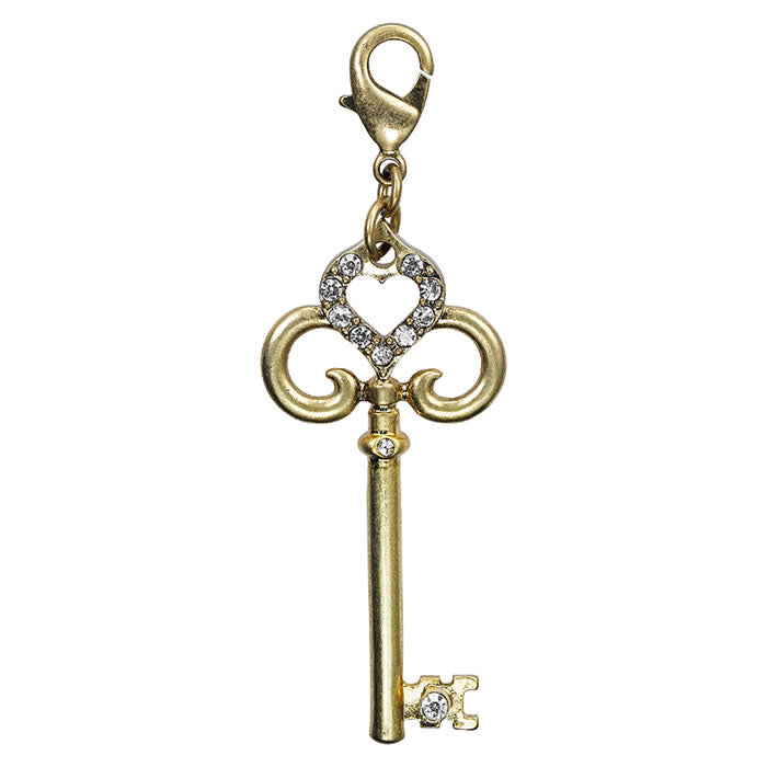 Pilgrim Mega Charm, Key Crystal/Gold